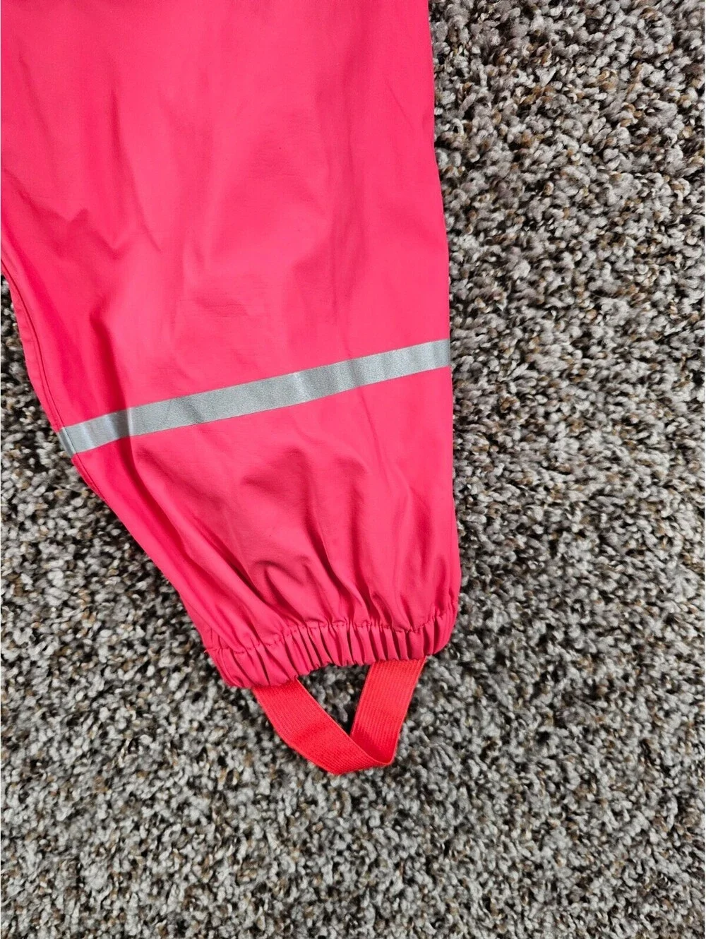 Lupilu Kids Rain Bib Pants Sz 2-4Y Years Reflective Puddle Suit Pink Stirrup